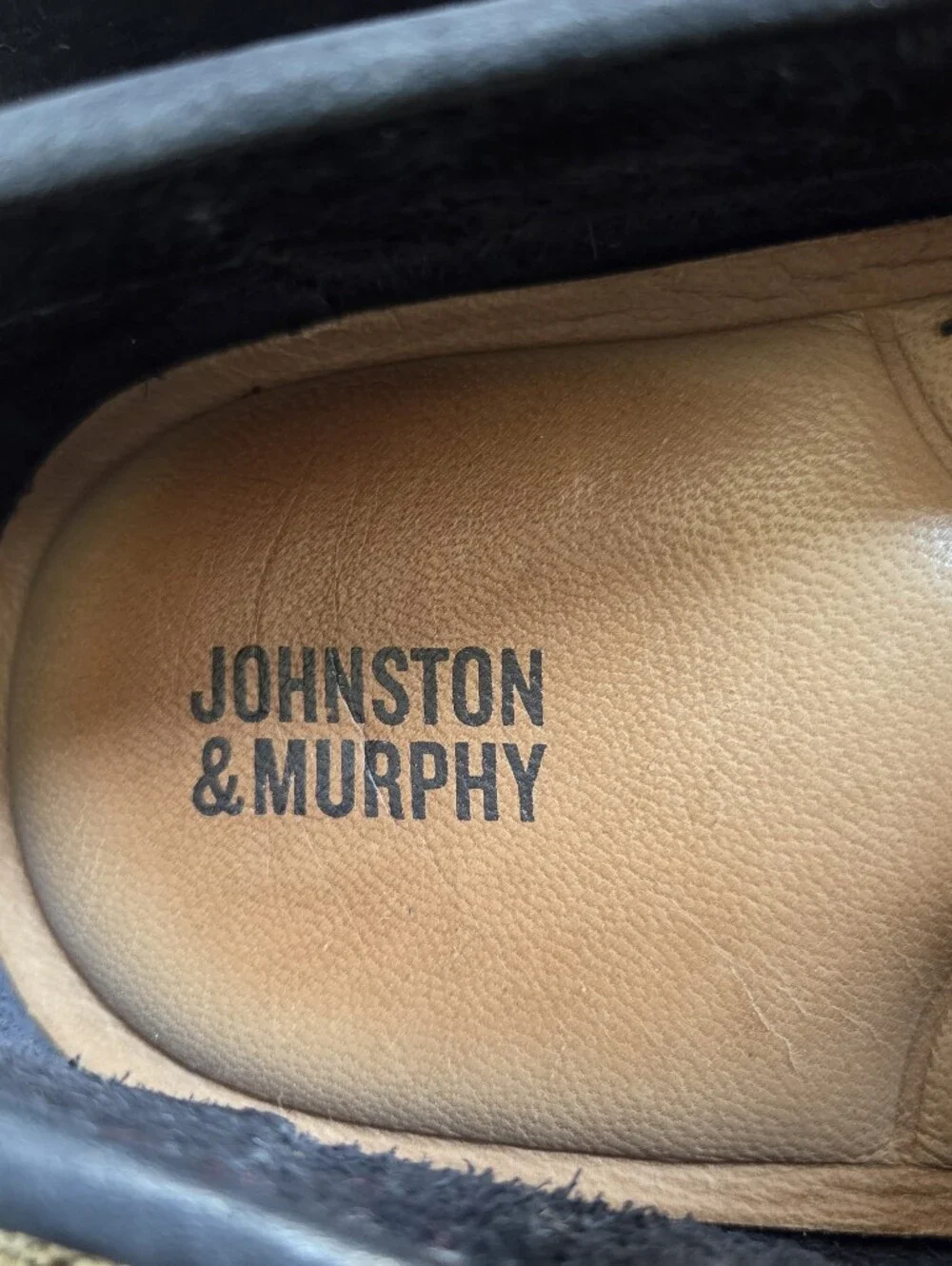 Johnston & Murphy Men's Navy Blue Suede Drivers Penny Loafers Size 12